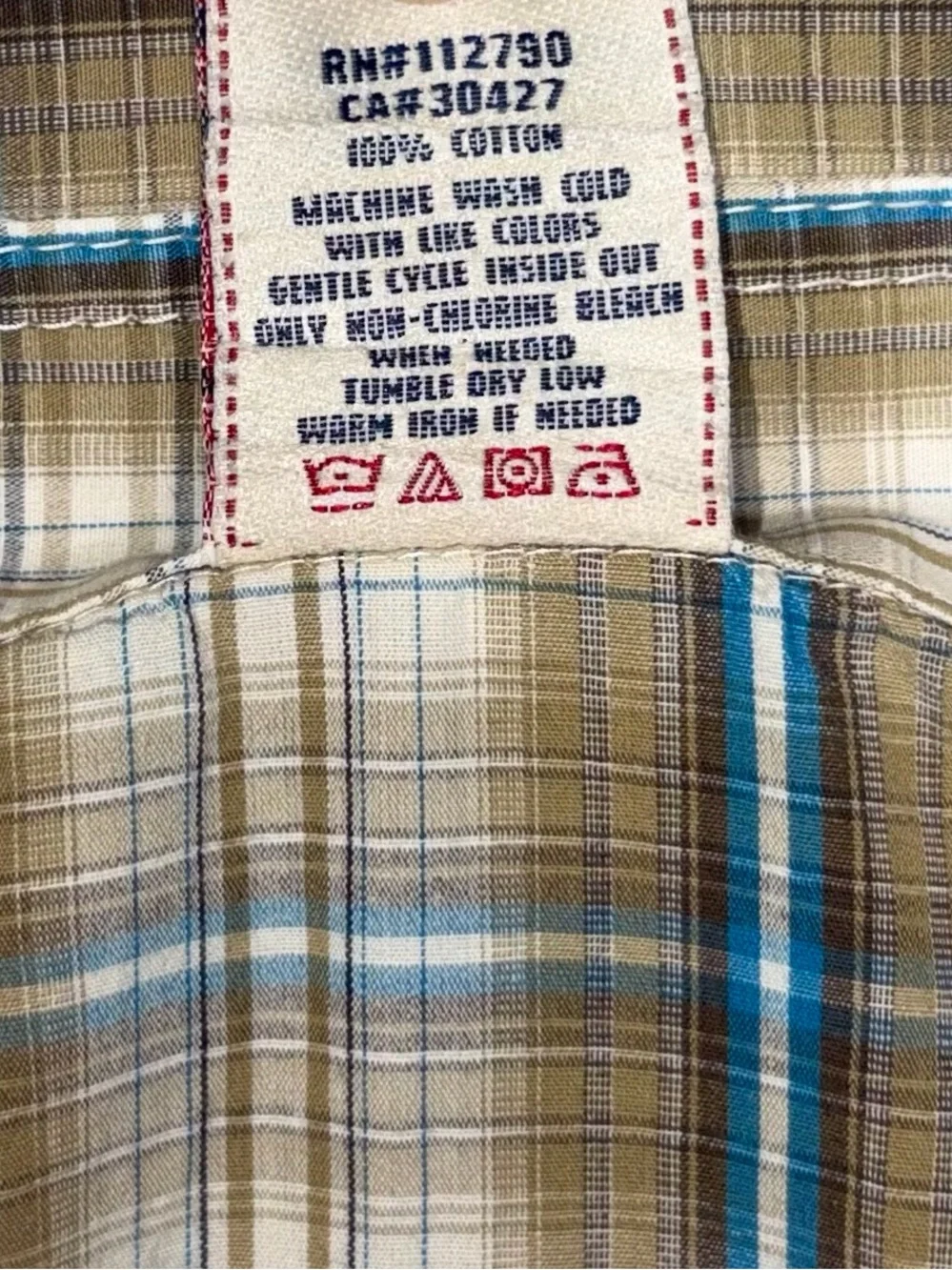 True Religion Pearl Snap Western Plaid Long Sleeve Pockets Mens XXXL Shirt